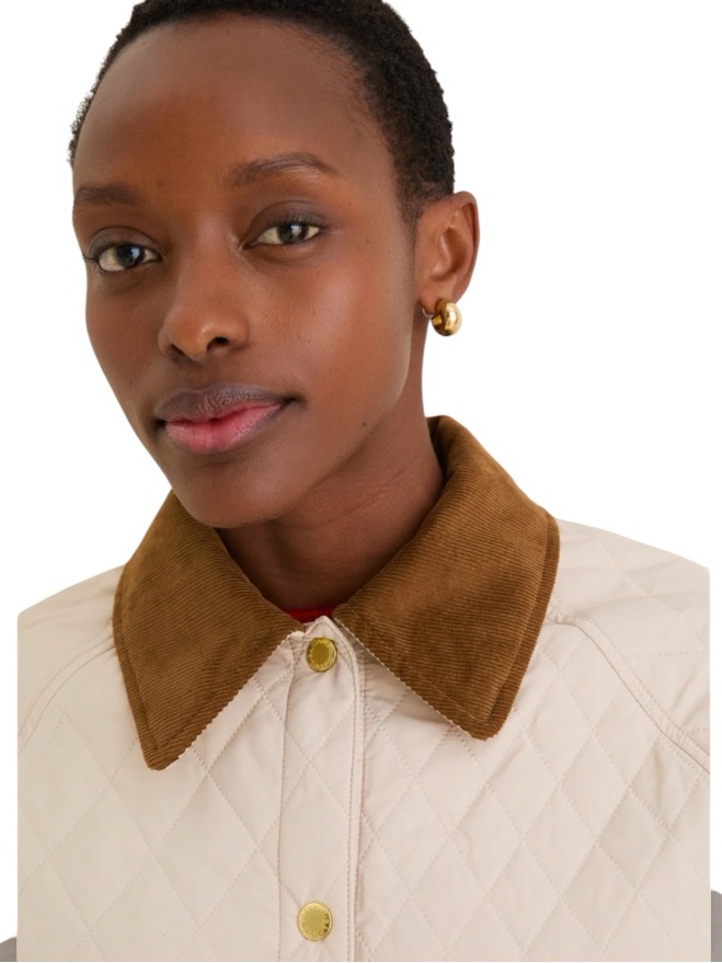 New Barbour Kirby Quilted Jacket. Cream. Us 12. Nwt — image 5 of 8